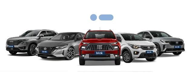 Frota de veículos disponíveis para assinatura na Blink